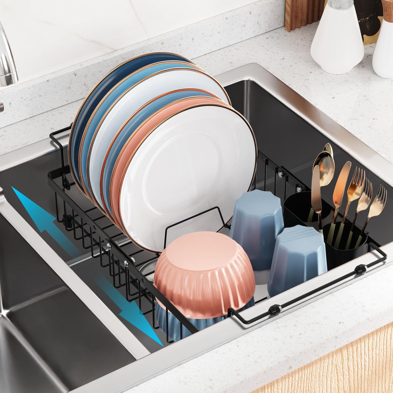 iSPECLE Adjustable Sink Dish Drying Rack
