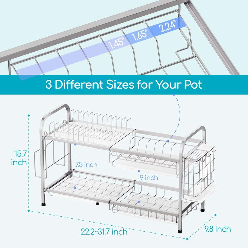 HP18 Expandable Dish Drying Rack - iSPECLE