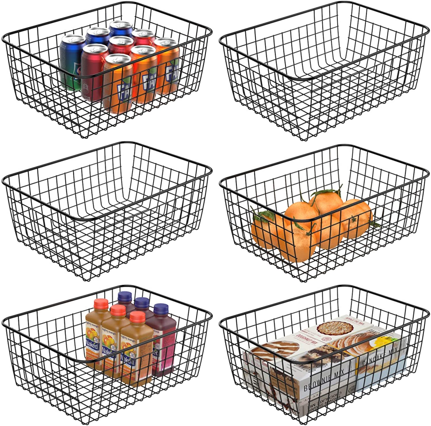 Wire Storage Baskets (6 Large) - HR0406