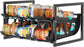 iSPECLE  Can Organizer for Pantry with Adjustable Dividers, Hold 40-60 Cans Auto Rolling, Black