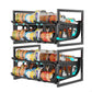 iSPECLE  Can Organizer for Pantry with Adjustable Dividers, Hold 40-60 Cans Auto Rolling, Black