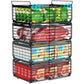 iSPECLE 4 Pack Freezer Organizer Bins for 10 to 20 Cu.Ft Chest Freezer, Adjustable Wire Stackable Storage with Handles, Deep Freeze Organizer for Meat & Vegetables