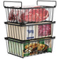 iSPECLE Chest Freezer Organizer Bins - Stackable Freezer Organizer Bins for 5 Cu.FT Freezer , with Handle Add Storage Space