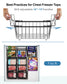 iSPECLE Stackable and Hanging Freezer Organizer Bins