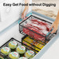 iSPECLE 4 Pack Freezer Organizer Bins for 10 to 20 Cu.Ft Chest Freezer, Adjustable Wire Stackable Storage with Handles, Deep Freeze Organizer for Meat & Vegetables