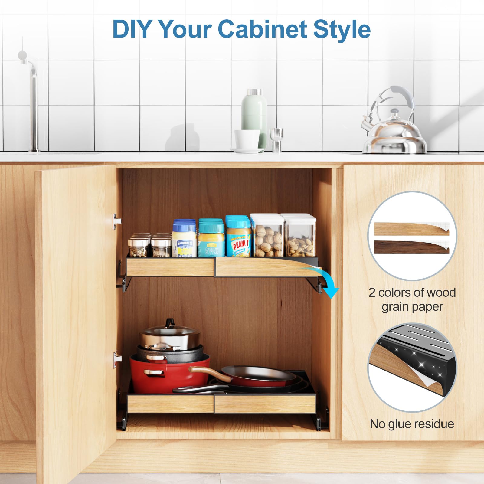iSPECLE Pull Out Drawer Organizer