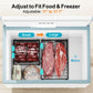 iSPECLE 4 Pack Freezer Organizer Bins for 10 to 20 Cu.Ft Chest Freezer, Adjustable Wire Stackable Storage with Handles, Deep Freeze Organizer for Meat & Vegetables