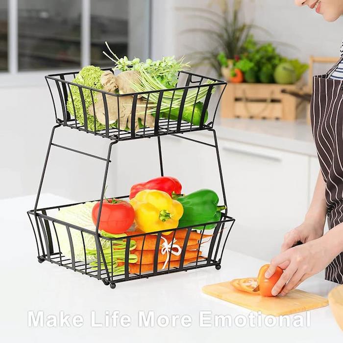 2 Tier Detachable Fruit Storage Basket
