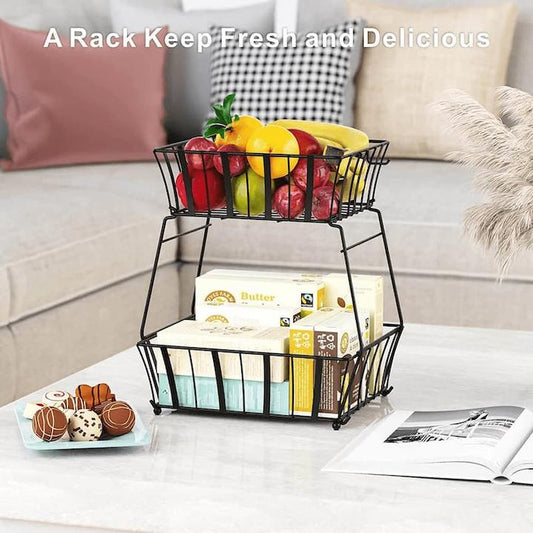 2 Tier Detachable Fruit Storage Basket