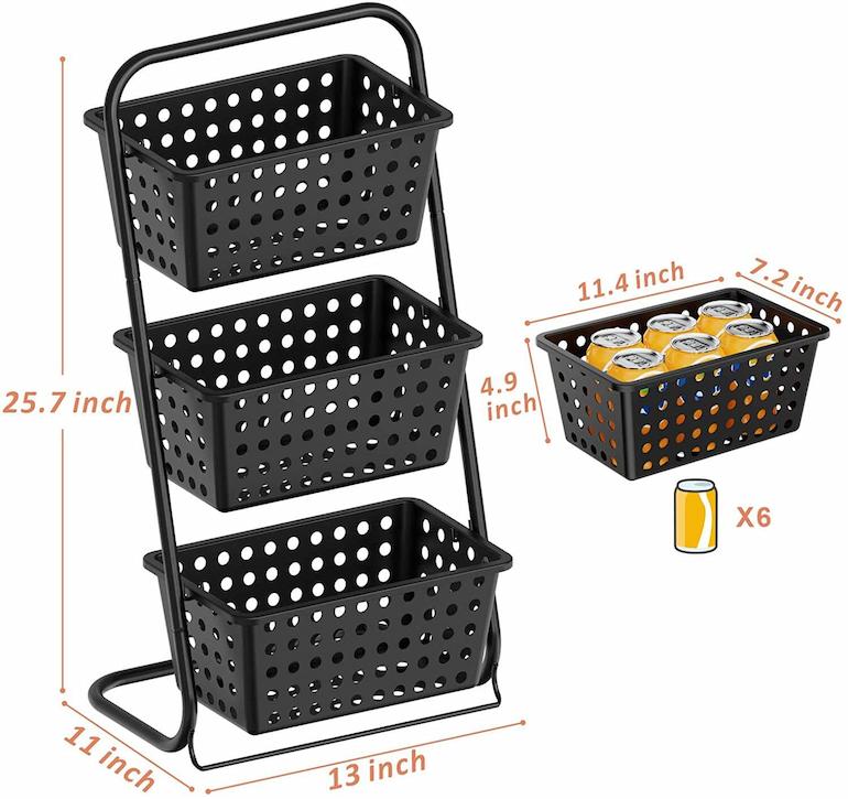 3 Tier Market Basket Stand - HT06 - iSPECLE