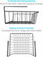 Hanging Under Cabinet Shelf Basket (4 Pack) - Black- iSPECLE