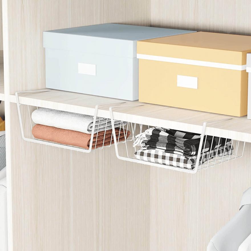 Hanging Under Cabinet Shelf Basket (4 Pack) - HR014 - iSPECLE