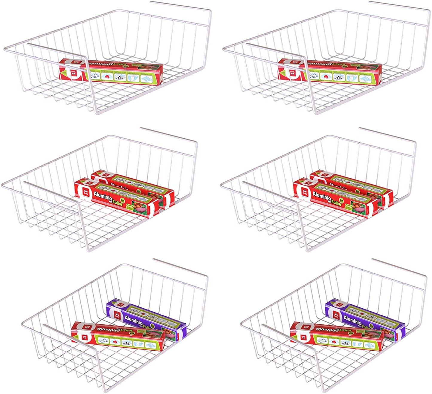 Hanging Under Shelf Storage Basket (4 Pack) - HR024 – iSPECLE