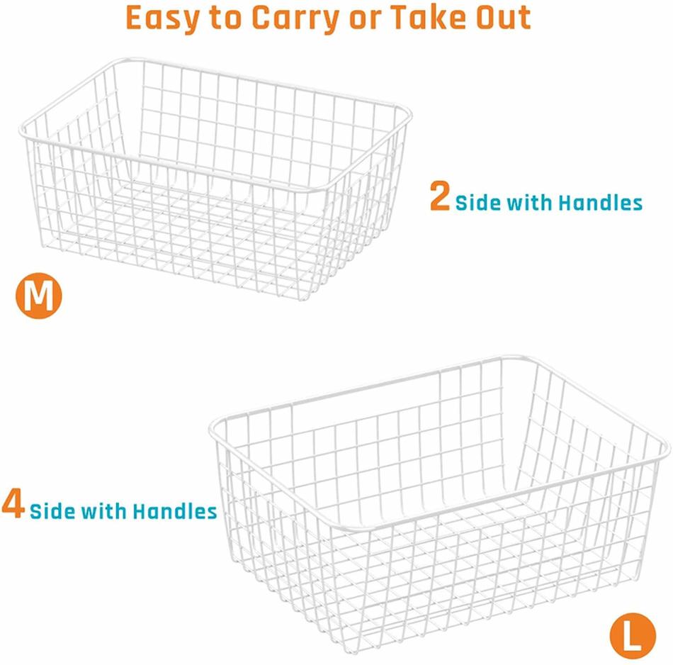 Wire Storage Baskets (2 Large, 2 Medium) - HR044 - iSPECLE